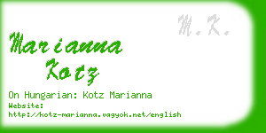marianna kotz business card